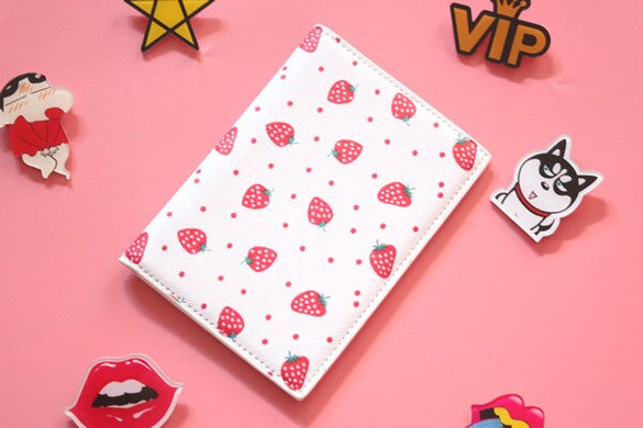 YEAH! Summer is coming! Watermelon Passport Holder PU Leather Pink Thick Travel Passport Cover Size:10*14cm ID Card Holder