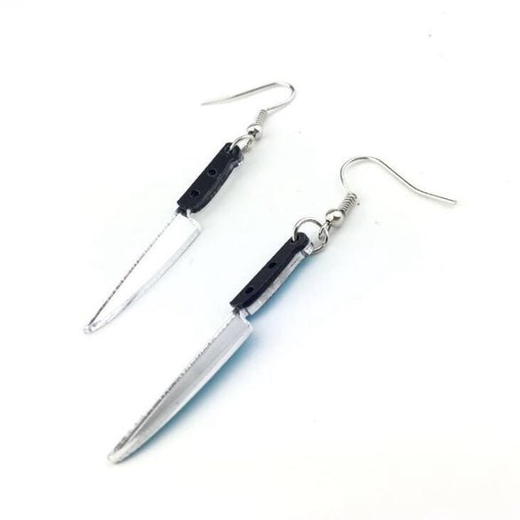 Exaggerated Acrylic Small Knife Hip Hip Drop Earrings For Women Personality Fashion Jewelry