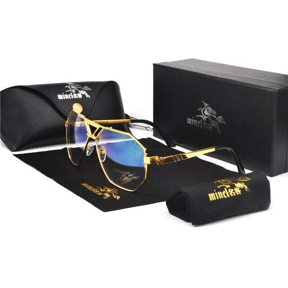 MINCL/New Style 2019 Luxury Brand Designer Sunglasses Men Women Vintage Oversized Glasses Man  NX