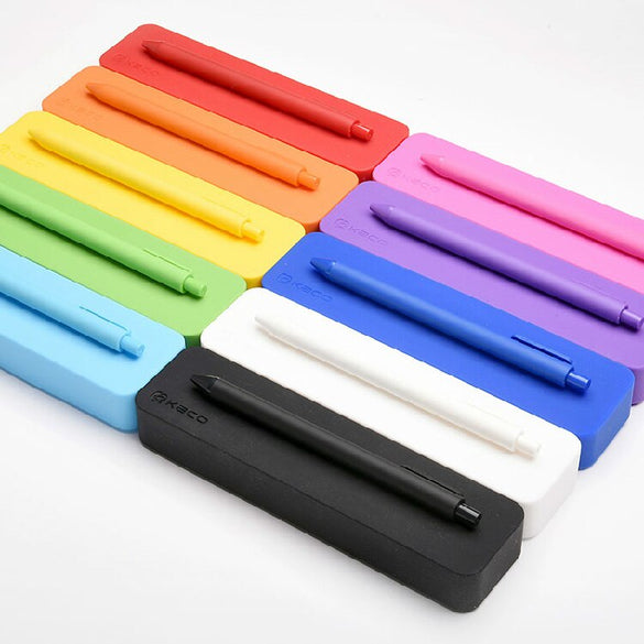 KACO PURE Pencil Case Soft Silica Gel Pencil Case Color Pencil Box Gift Storage Box 1Pen 1 Case Set