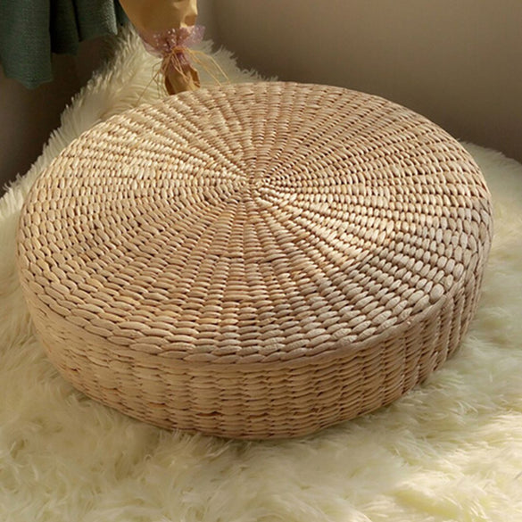 HOT SALE 40cm Tatami Cushion Round Straw Weave Handmade Pillow Floor Yoga Chair Seat Mat