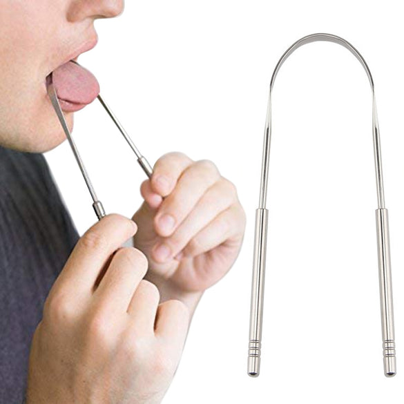 High quality Stainless Steel Tongue Scraper Cleaner Fresh Breath Cleaning Coated TongueToothbrush Dental Oral Hygiene Care Tools