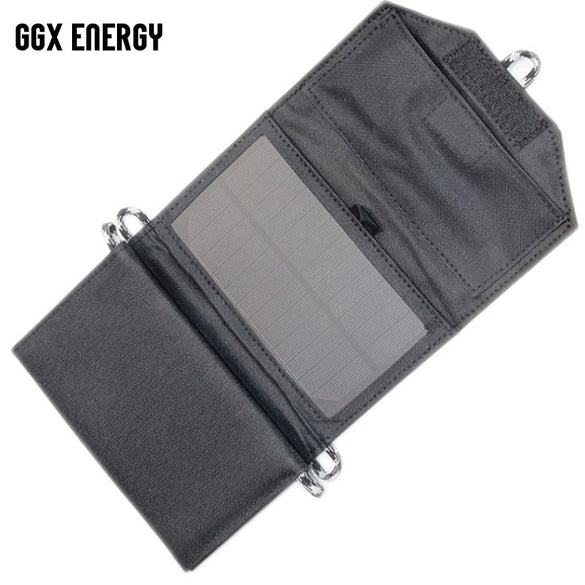 GGX ENERGY 8W Portable Solar Charger for Mobile Phone iPhone Folding Mono Solar Panel+Foldable Solar USB Battery Charger