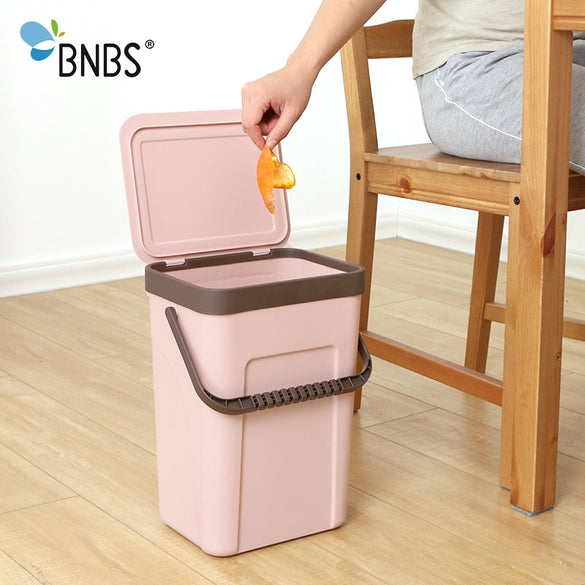 BNBS Trash Can Kitchen Wall Mounted Garbage Bin Gift Garbage Bag  Zero Waste Recycle Compost Bin Trash Bathroom Dustbin