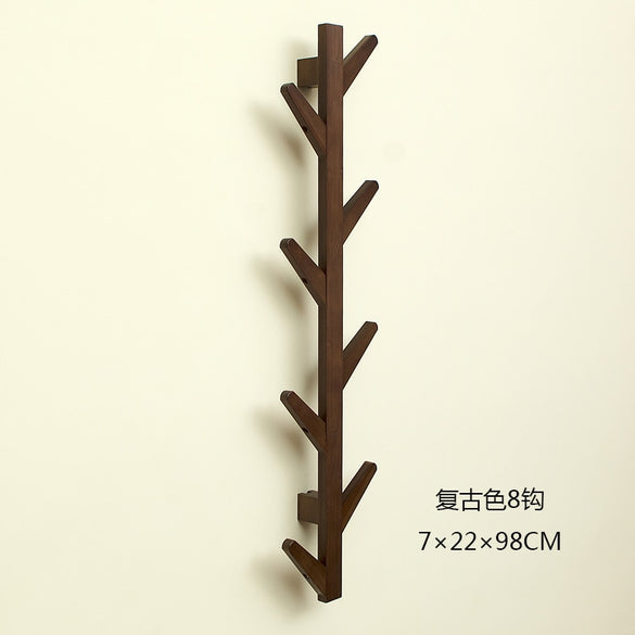 Hot Rushed New Prateleira Wall Shelf Tree Shape Bamboo Coatrack Cap Othes Hook Hanger For Creative Living Room Wall Hanging