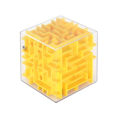 Intellect Magic Cube Box 3D Cube Puzzles Games Steel Ball Maze Toy Hand Fun Balance Challenge Game Toys For Kids Gift