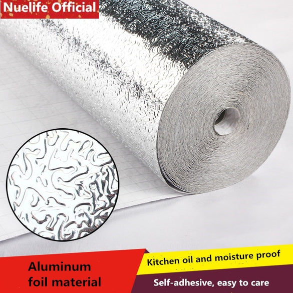 Self-adhesive thickening cabinet moisture-proof aluminum foil paper kitchen stickers tile high temperature stove tin foil paper