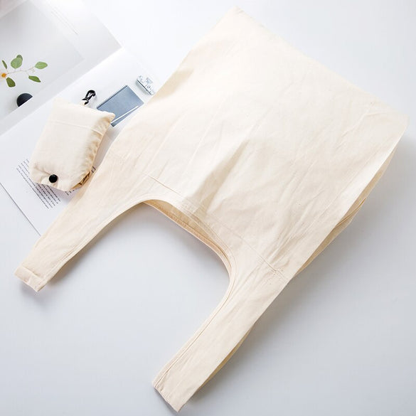 ECO Tote Shopping Canvas bag Folding Package High-Quality Women Men Reusable rocery High capacity Fold Cotton Shopping Bag
