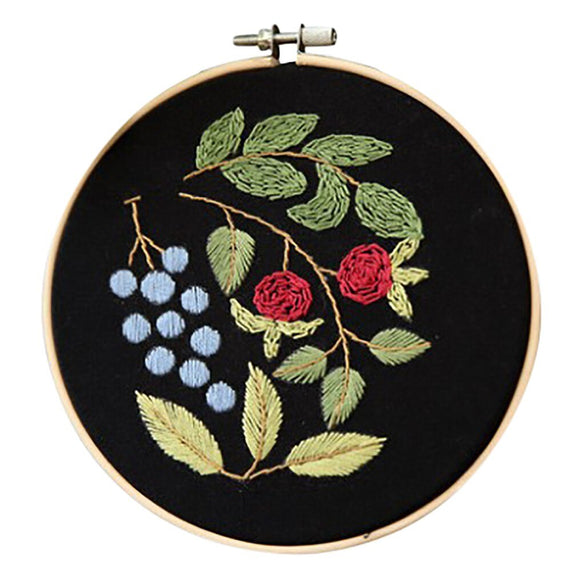 Floral Embroidery Set Full Range Of Cross Stitch Stamped Embroidery Cloth Bordar A Mano Herramientas Punch Needle Embroidery Kit