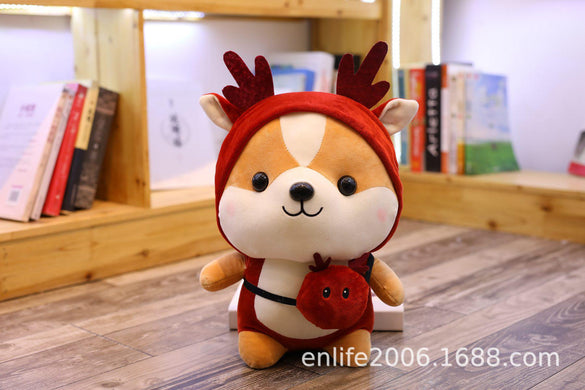 New 20-50cm Cute squirrel Shiba Inu Dog Plush Toy Stuffed Soft Animal Corgi Chai Pillow Christmas Gift for Kids Kawaii Valentine