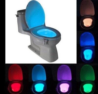 Washingroom Bathroom Motion Bowl Toilet Light Activated on/Off Lights Seat Sensor Lamp Nightlight Seat Light