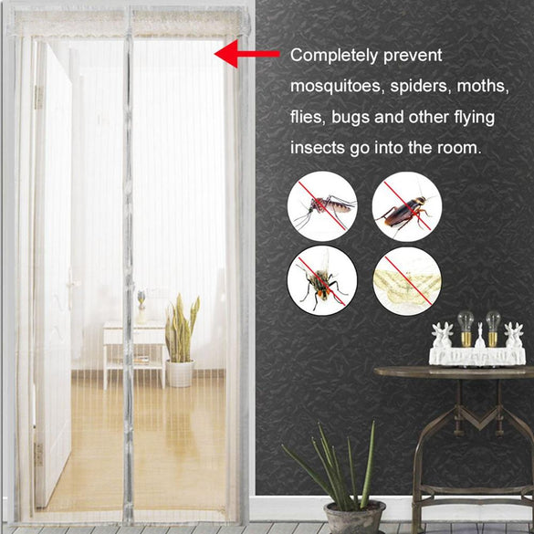 Summer Mesh Net Anti Mosquito Insect Fly Bug Curtain Automatic Closing Door Screen Kitchen Curtain 5 Size Drop Shipping