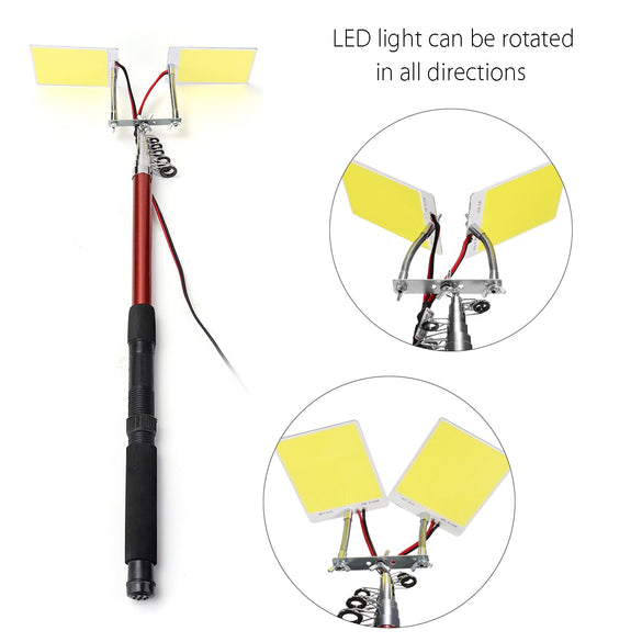 224pcs LEDs COB 12V LED Telescopic Fishing Rod Outdoor Lantern Camping Light for Road Trip or mobile street light