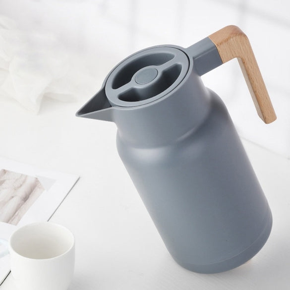 Glass 1L Large Household Hot Water Pot Kettle Office Coffee Thermal Warmer Bottles Double Wall Coffee Mug  Thermal Bottle