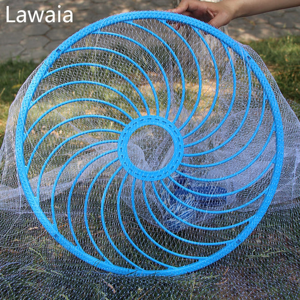 Lawaia deep hole cast net Hot Sale diameter 240CM 600CM American Style old salt cast nets  Small Mesh Fishing Net with Rings