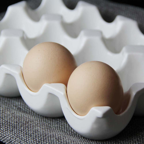 Creative ceramic 6 grid 12 grid egg tray Household kitchen refrigerator fresh egg storage box baking tableware baking egg tray