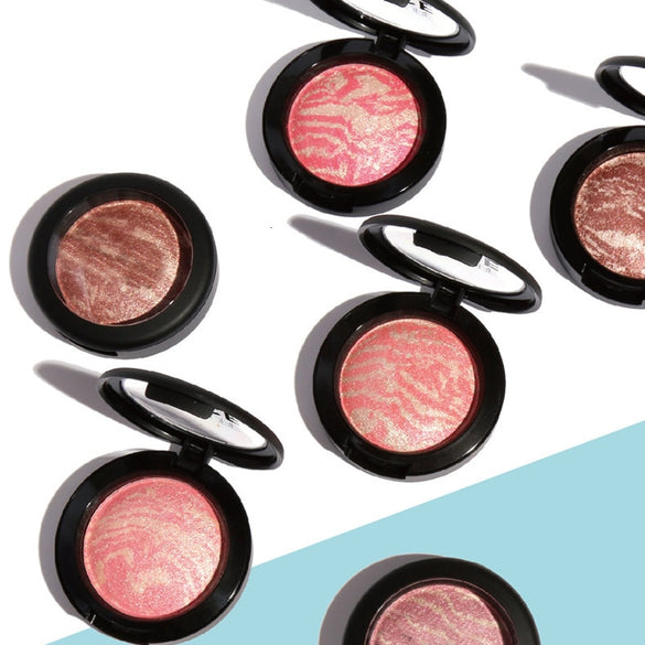 FOCALLURE Make Up Blushes Face Bronzer Blushes Powder Cosmetic Natural Base Makeup Highlighter Face Contour Peach Blusher