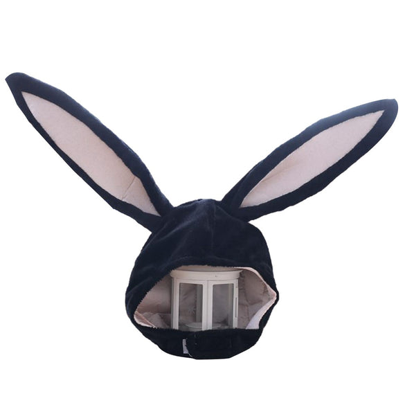 Bunny Ears Hat  Bunny Hood Halloween Party Cosplay Women Girls Long Cap Plush Rabbit Ears Hat Headgear