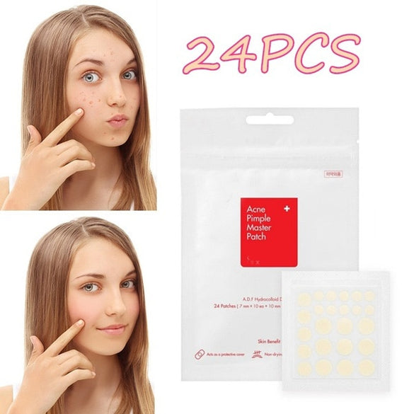 24PCS Acne Remover Treatment Cream Blackhead Remover Mask Acne Remover Tool Black Pimple Scar Skin Tag Removal Acne Patch (as picture show)
