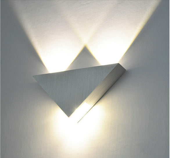 Modern Led Wall Lamp 3W Aluminum Body Triangle Wall Light For Bedroom Home Lighting Luminaire Bathroom Light Fixture Wall Sconce