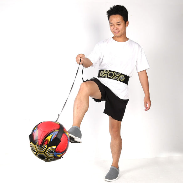 Kids Soccer Trainer Sports Football Kick Throw Solo Practice Aid Assistance Waist Belt Control Skills Training Band Adjustable