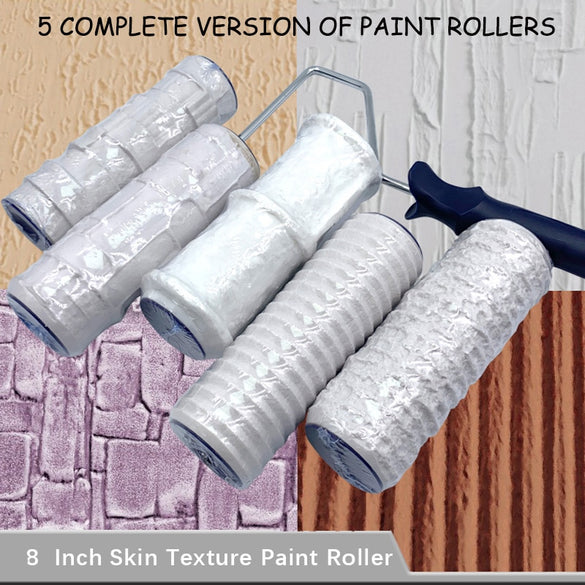Pattern Paint Roller Polyurethane Tool Environmental Protection Stamp Painting Decorative Cylinder Tools Imitate Stone for Wall