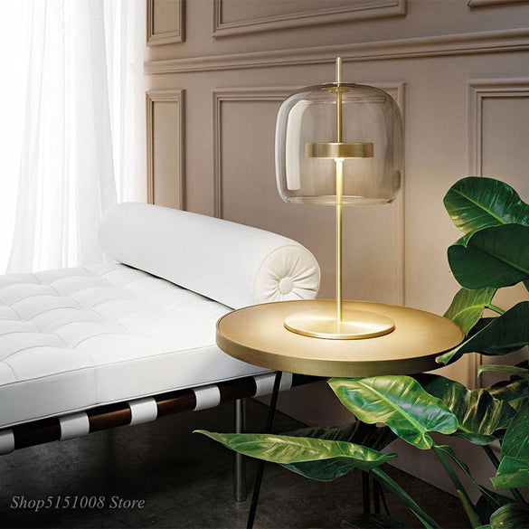 Nordic Modern Led Desk Lamps Simple Library Living Room Bedroom Bedside Desk Lights Creative Designer Glass Table Lamps Decor