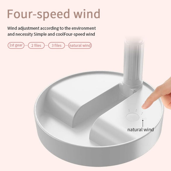New folding telescopic mini fan USB rechargeable student portable small electric dormitory bed office desktop large wind battery