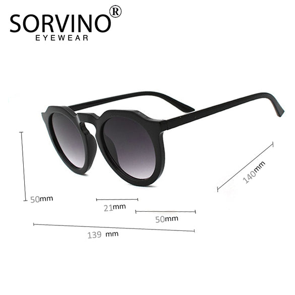SORVINO Retro Round Cat Eye Sunglasses Women Luxury Brand 90s Designer Orange Pink Mirror Circle Cateye Sun Glasses Shades SP326