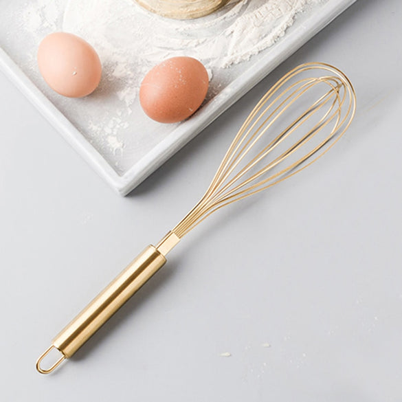 Stainless Steel Egg Beater Hand Whisk Egg Mixer Tool Kitchen Utensil Baking Tool