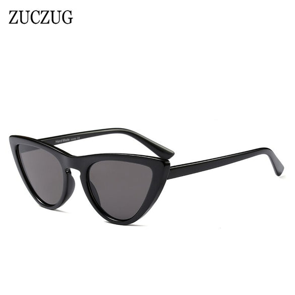 ZUCZUG Brand Cat Eye Sunglasses Women 2020 New Fashion Triangle Small Size Frame Eyewear Reb Blue Green Lens Sun Glasses UV400