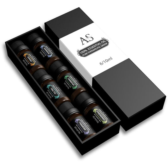 6Pcs/set 100% Pure Natural Aromatherapy Oils Kit 10ml For Humidifier Water-soluble Fragrance Fresh Air Massage Essential Oils