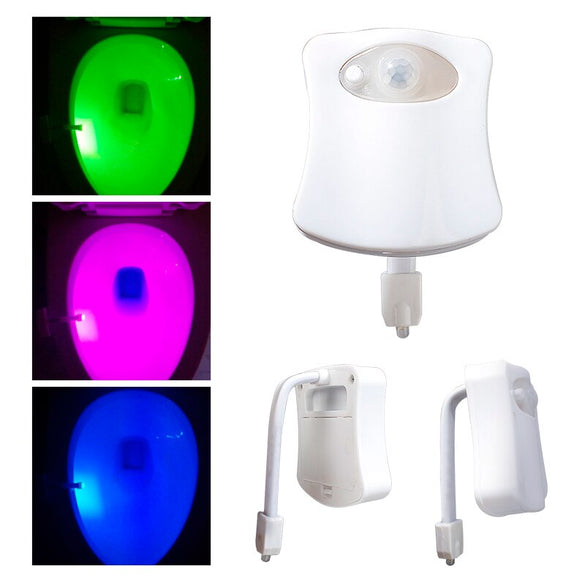 Washingroom Bathroom Motion Bowl Toilet Light Activated on/Off Lights Seat Sensor Lamp Nightlight Seat Light