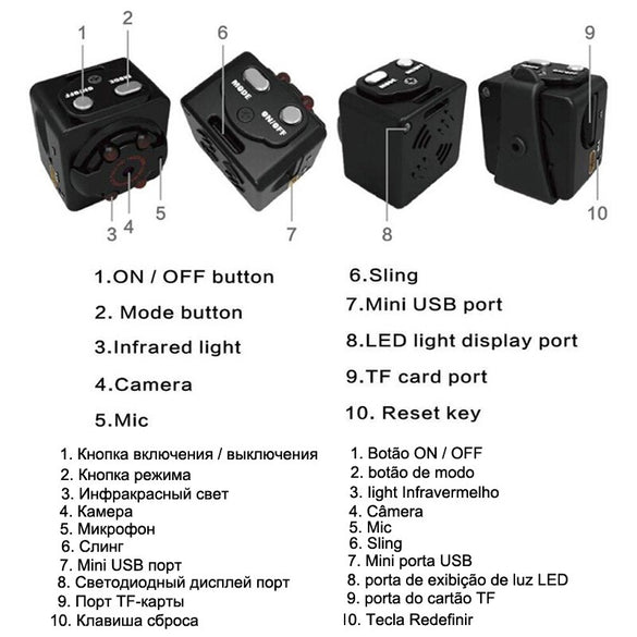 SQ8 SQ 8 Smart 1080p HD Small Secret Micro Mini Camera Video Cam Night Vision Wireless Body DVR DV Tiny Minicamera Microchamber