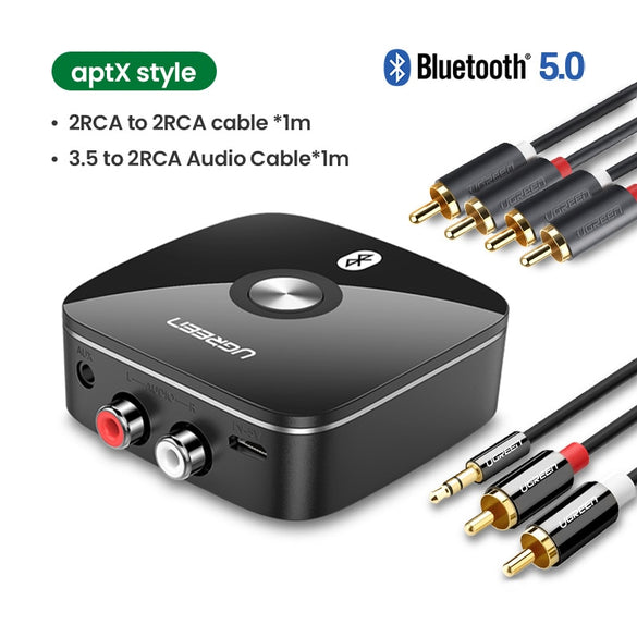 Ugreen Bluetooth RCA Receiver 5.0 aptX LL 3.5mm Jack Aux Wireless Adapter Music for TV Car RCA Bluetooth 5.0 3.5 Audio Receiver