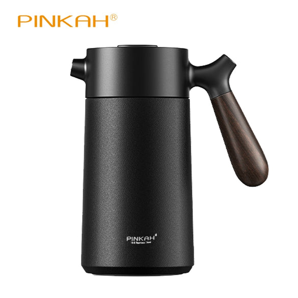 Vacuum Coffee Pot 950ml Household 304 Stainless Steel Hand Press Coffee Insulated Kettle With Handle Business Coffee Filter Pot