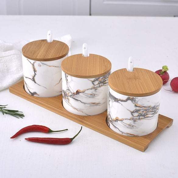 Scandinavian ceramic jars sealed jars for food storage seasoning boxes grain storage containers dried fruit coffee candy jars
