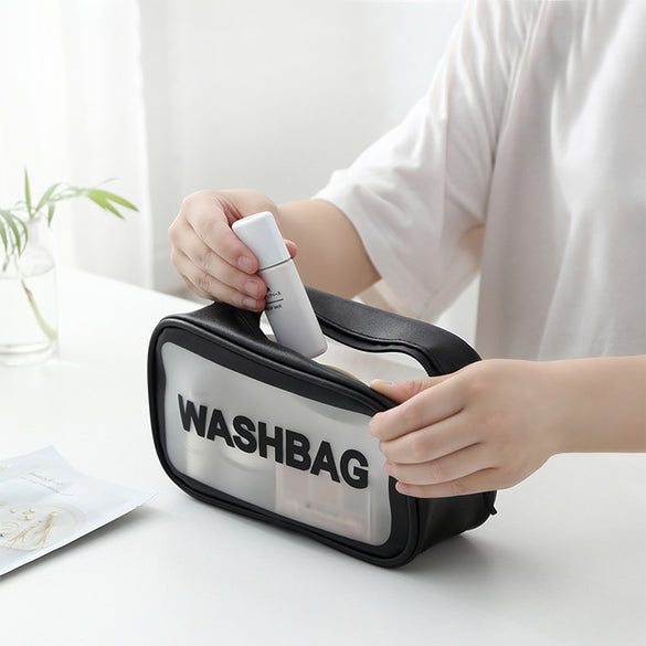 BUBM Multifunction Transparent Women Makeup Bag， Zipper Waterproof travel Cosmetic Bag Toiletries Organizer Storage Pouch