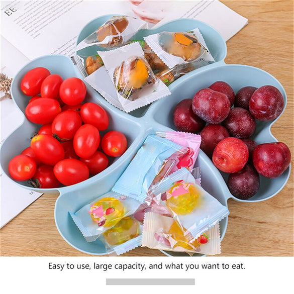 VOGVIGO Heart Shaped Fruit Platter Creative Plates Storage Box Dried Fruit Snack Plates Divided Candy Dessert Plate Container
