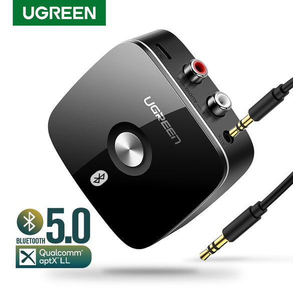 Ugreen Bluetooth RCA Receiver 5.0 aptX LL 3.5mm Jack Aux Wireless Adapter Music for TV Car RCA Bluetooth 5.0 3.5 Audio Receiver