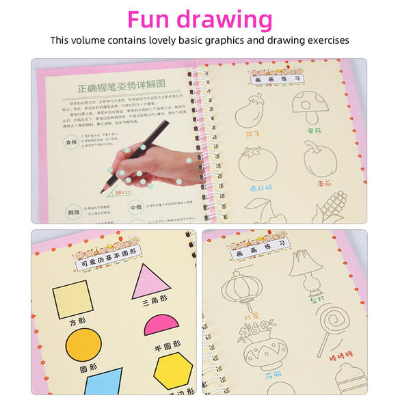 Hard Cover Magic Practice Writing Paste Painting Sketch Book Sketch Drawing Book Professional Notebook Hand-Painted