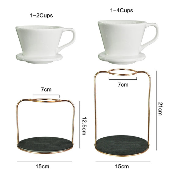 Creative Reusable Pour Over Coffee Filter Stand Coffee Dripper Geometric Permanent Coffee Dripper for Coffee Marker