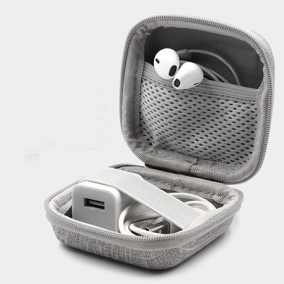Mini Headphone Case Bag Portable Earphone Earbuds Box Storage for Memory Card Headset USB Cable Charger Organizer