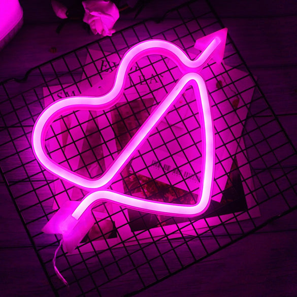 Creative LED Neon Sign Night Light Rainbow Love Wedding Party Decoration Neon Lamp Christmas Decor for Home Ornaments Xmas Gifts