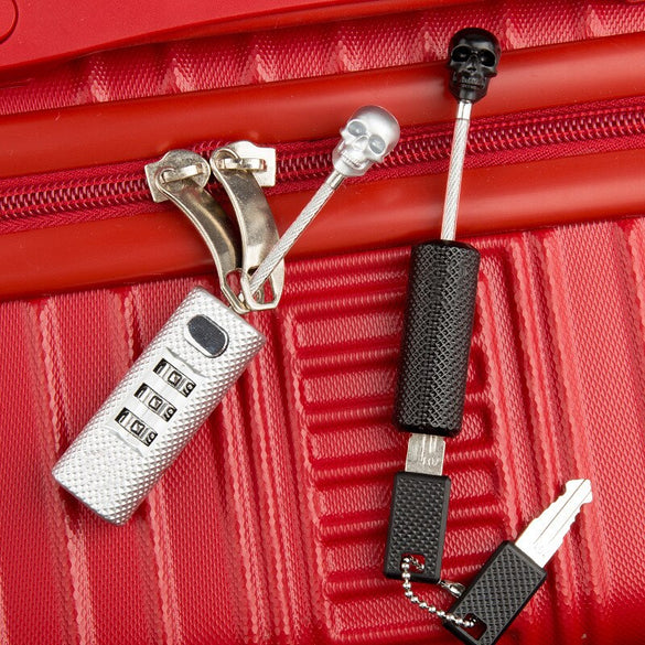 New Creative Skull Metal Luggage Locks Three Digits Combination Padlock Mini Security Check Travel Bag Lock Secure Code Lock Key