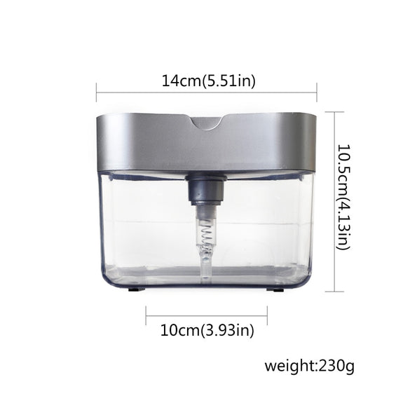 Creative Soap Dispenser with Spong 2-in-1 Manual Press Liquid Soap Dispenser Soap Pump Sponge Caddy Kitchen Cleaning Tools