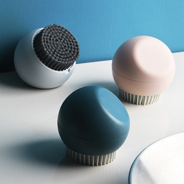 ABS Silicone Ball Shape Cleaning Brush Dish Washing Tool Household Kitchen Accessories For Bowl Plate Pot Pan