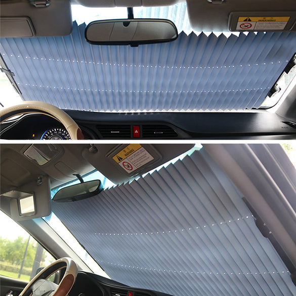 Car Windshield Curtain Retractable Set Folding Car Sunshade Cover Reflective Film Curtains Anti-UV Car Sun Shade 45cm/65cm/70cm