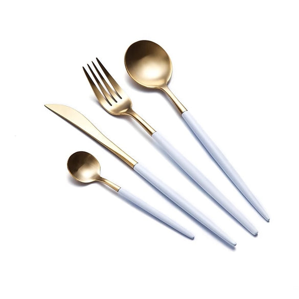 Dinnerware Sets Silverware Set 304 Stainless Steel Western Cutlery Set Kitchen Food Tableware Dinner Set drop shipping