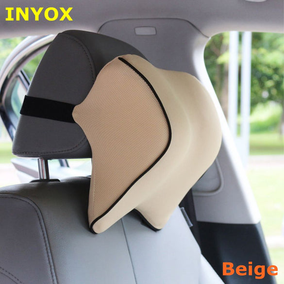 S1 Headrest Car Neck Pillow Seat lumbar Pillow in auto back Head rest Memory Foam Fabric For chair Travel Support Cushion covers